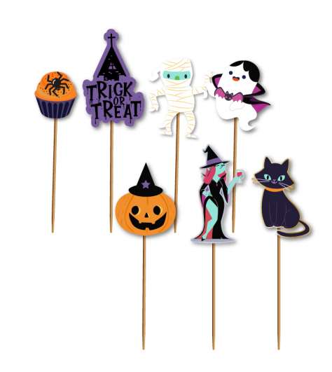 Halloween Baking Cupcake Sticker Set HHW039